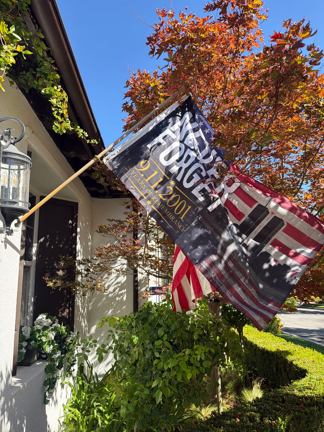 Customer photo review of Never Forget 9.11.2001 Flag
