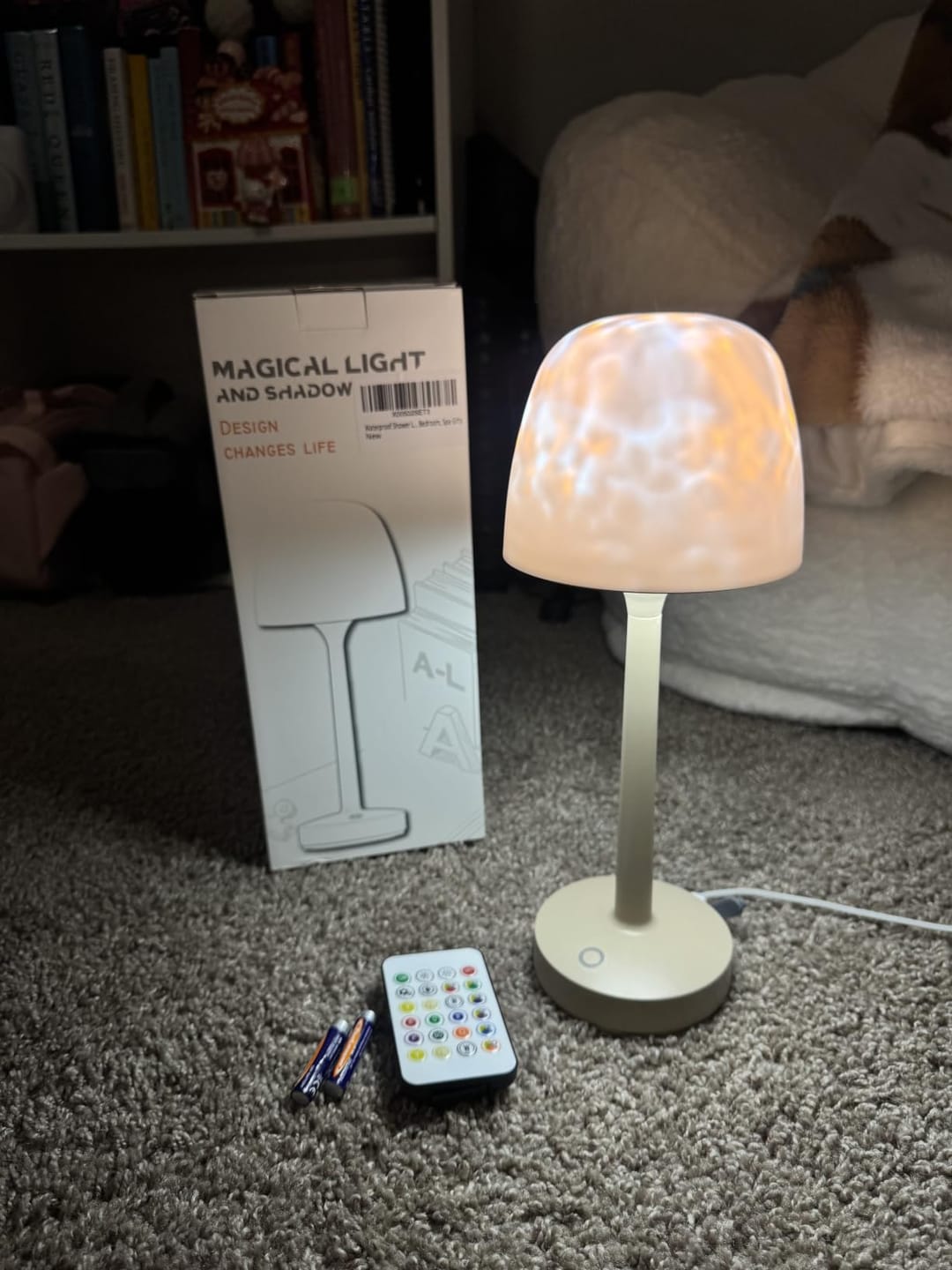 Customer photo review of Waterproof Shower Lamp Rechargeable LED Ocean Projector Outdoor Table Lamps