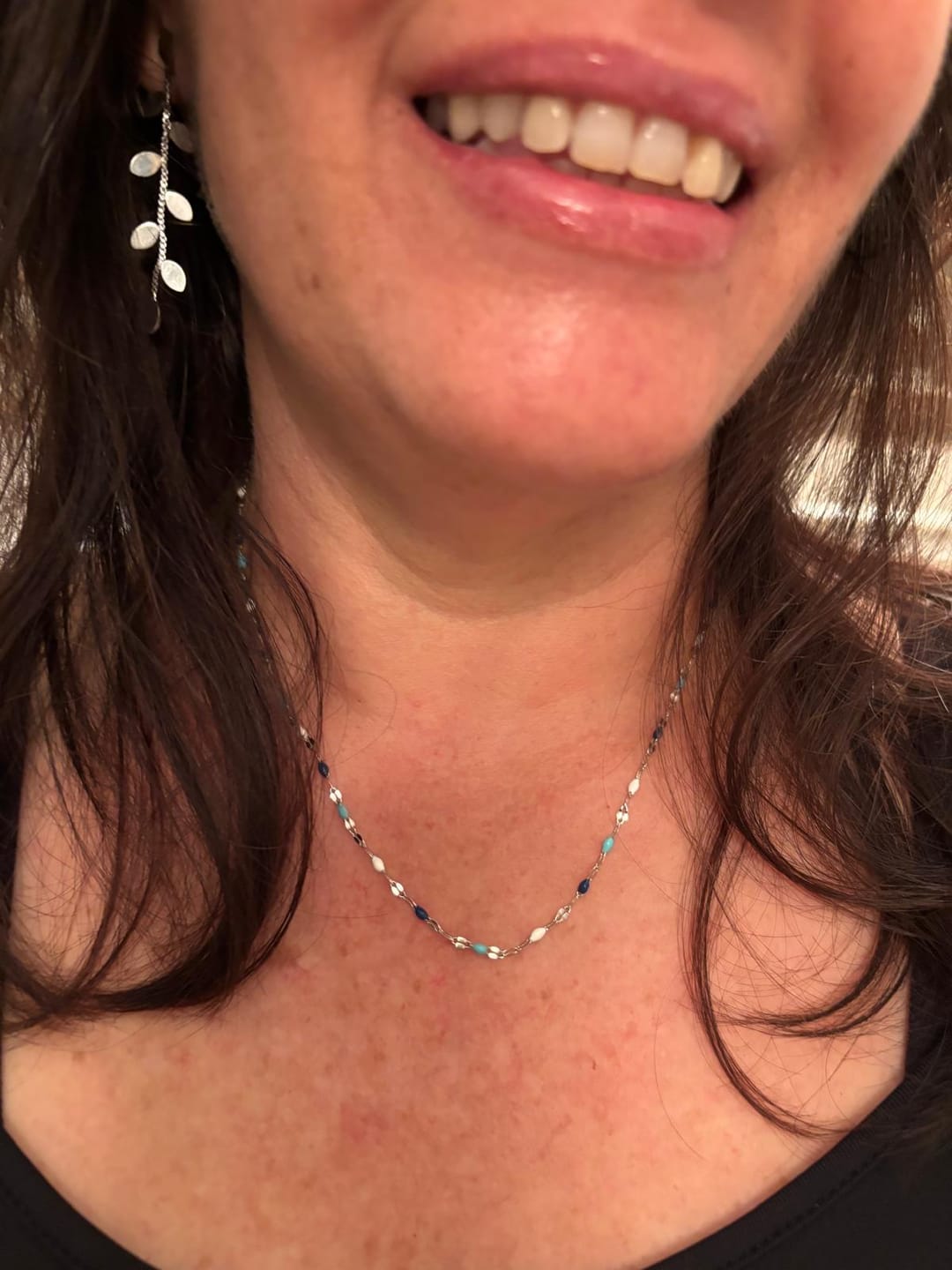 Customer photo review of Collar Azul Pintoresco