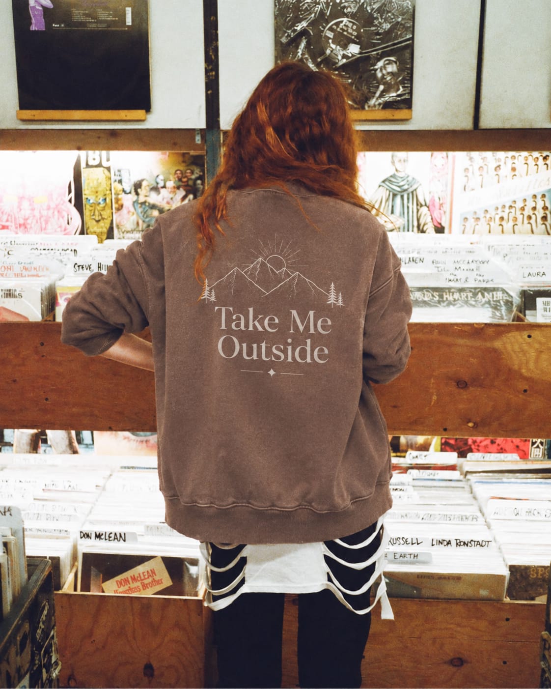 Customer photo review of Take Me Outside Washed Graphic Sweatshirt