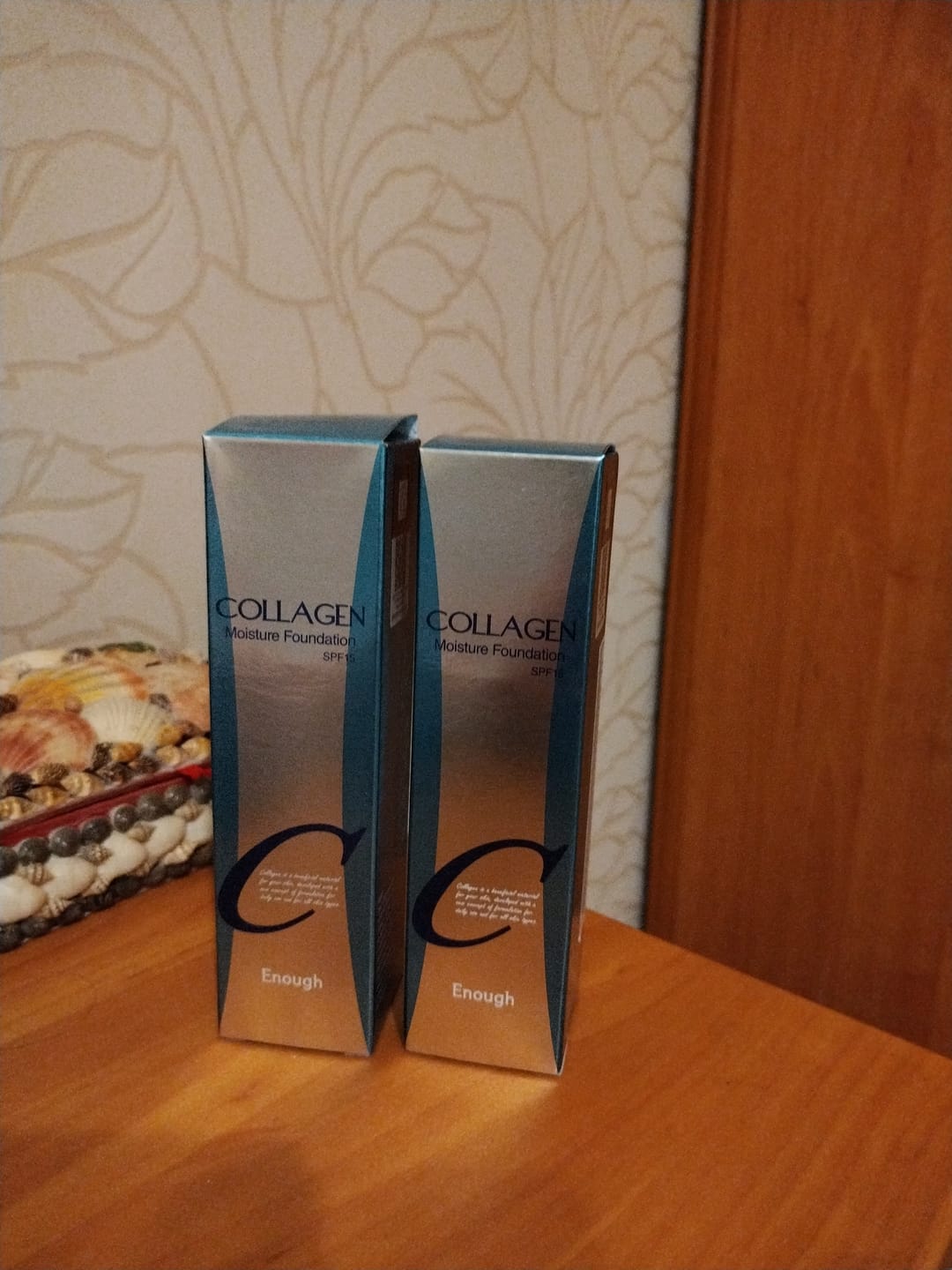 Customer photo review of Mitrinošs tonālais krēms Enough Collagen Moisture Foundation SPF15