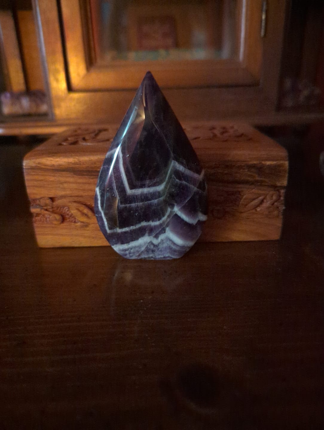 Customer photo review of Natural Crystal Serene Dream Amethyst Teardrop