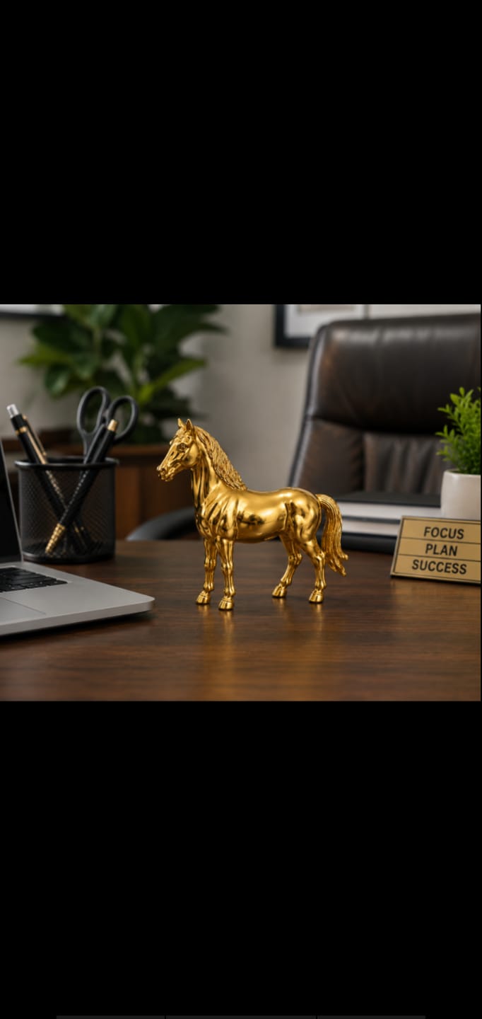 Customer photo review of Golden Horse Statue – Symbol of Success, Strength & Prosperity