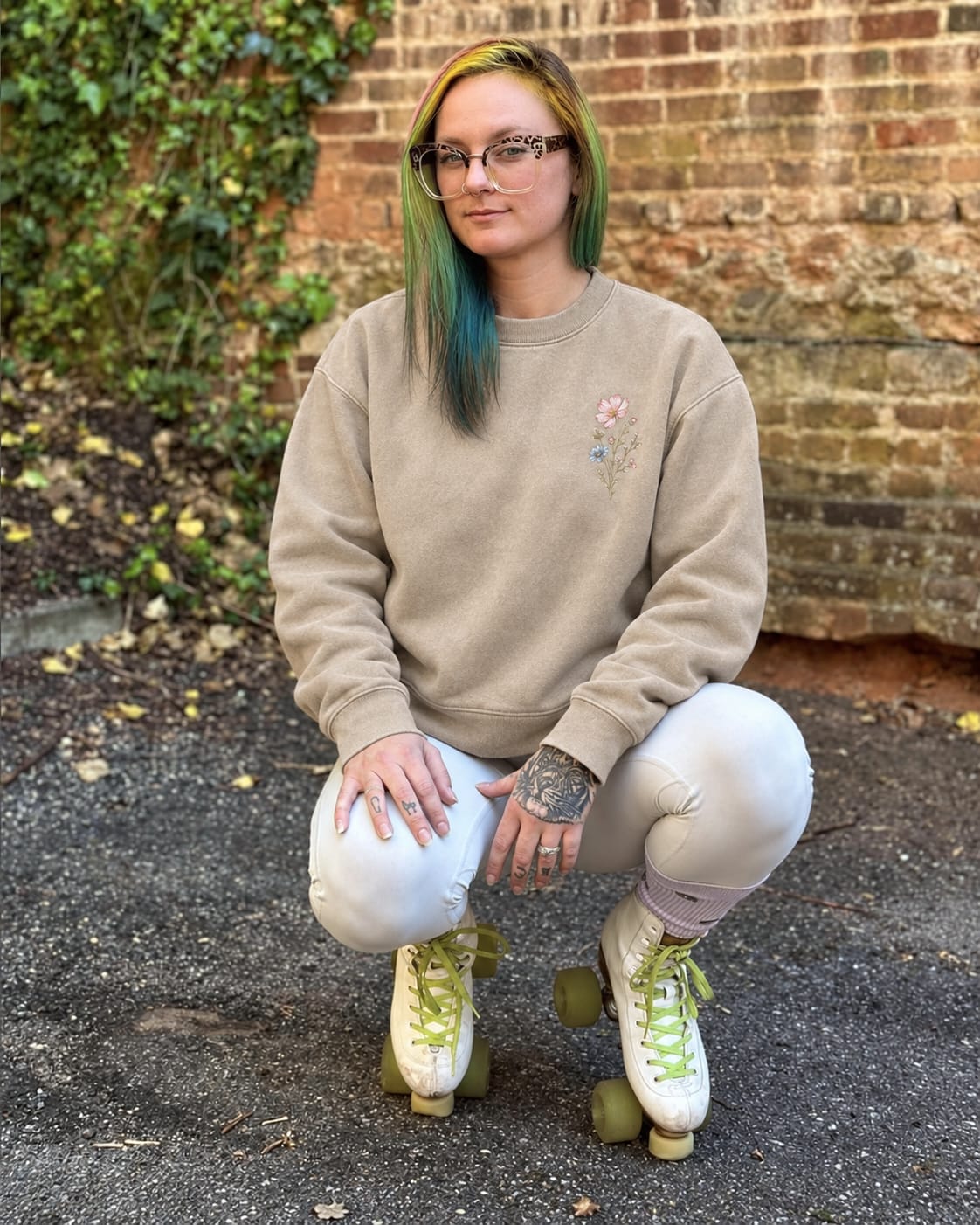 Customer photo review of Keep Growing Wildflower Washed Graphic Sweatshirt