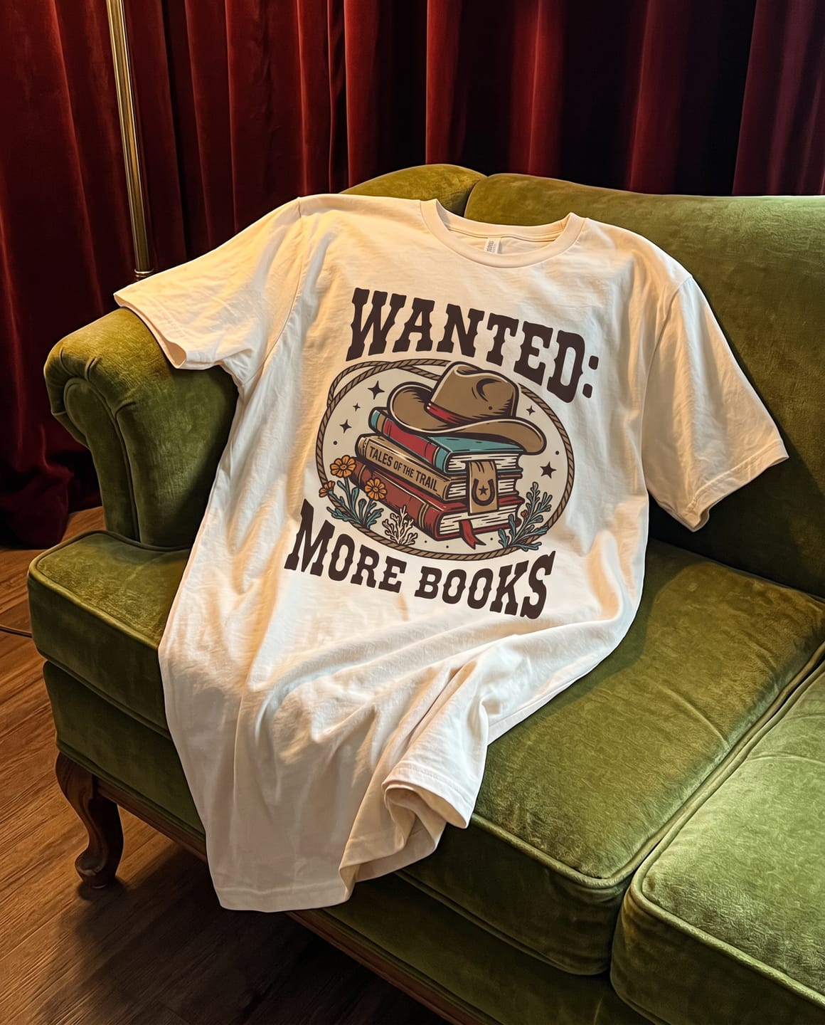 Customer photo review of Wanted More Books T-Shirt