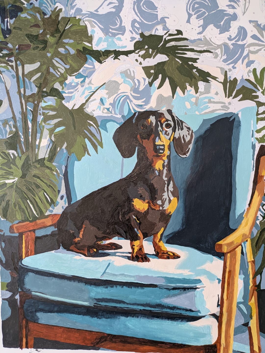 Customer photo review of A posing Dachshund | Paint by Number