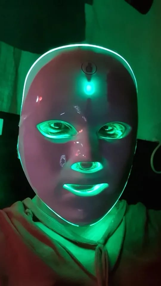 Customer photo review of Auraex LED Photon Therapy Face Mask