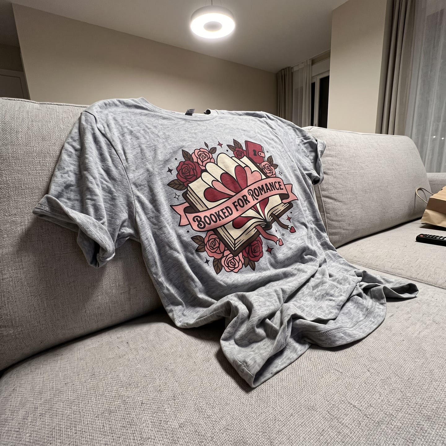 Customer photo review of Booked For Romance T- Shirt