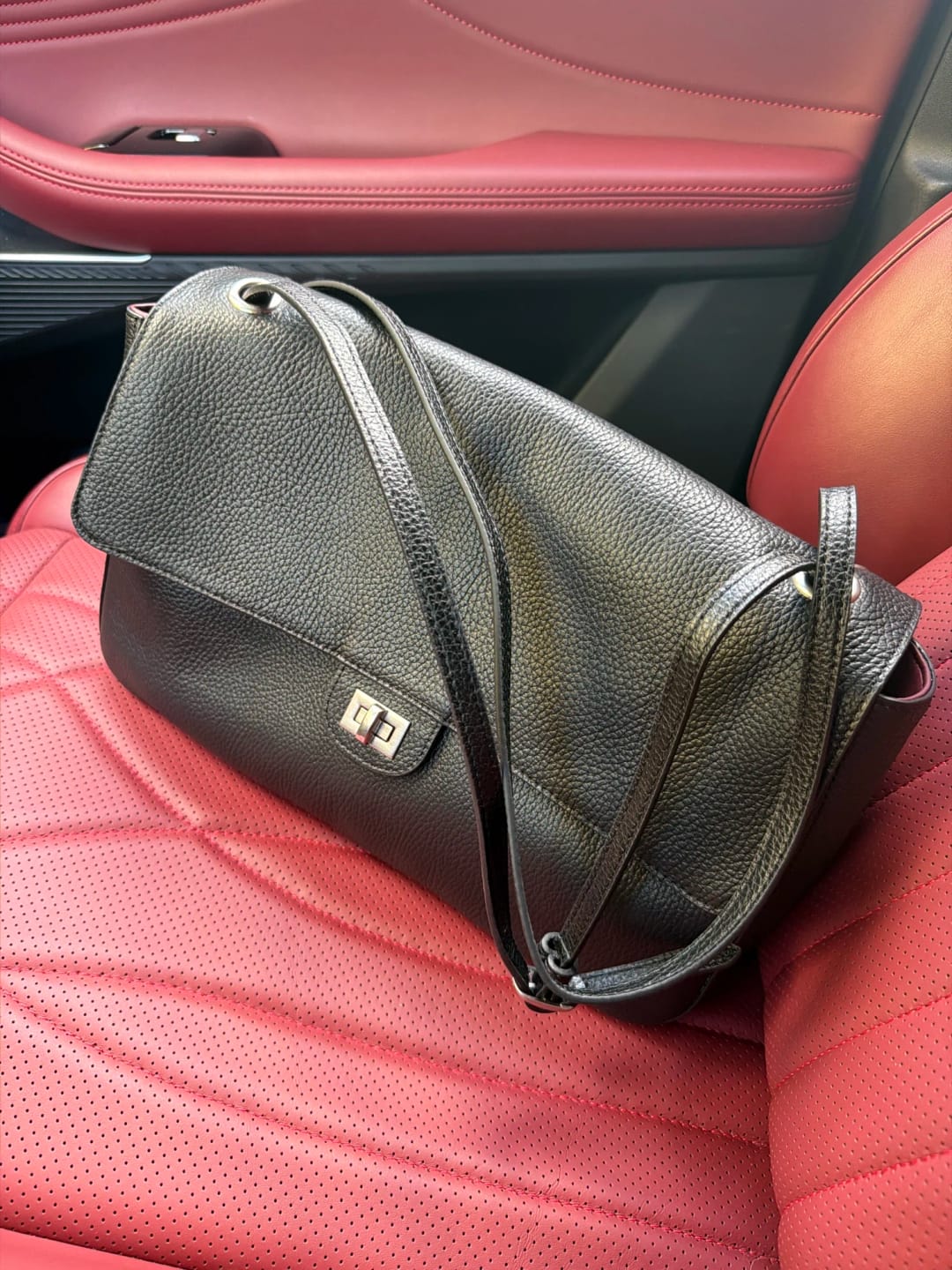 Customer photo review of Miriam Elephant Cowhide Crossbody