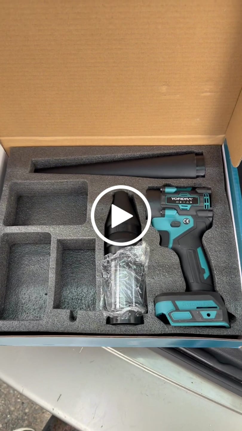 Customer video review of YOFIDRA Brushless 2-in-1 Cordless High-Speed Turbo Blower & Vacuum - Compatible with Makita 18-21V Battery