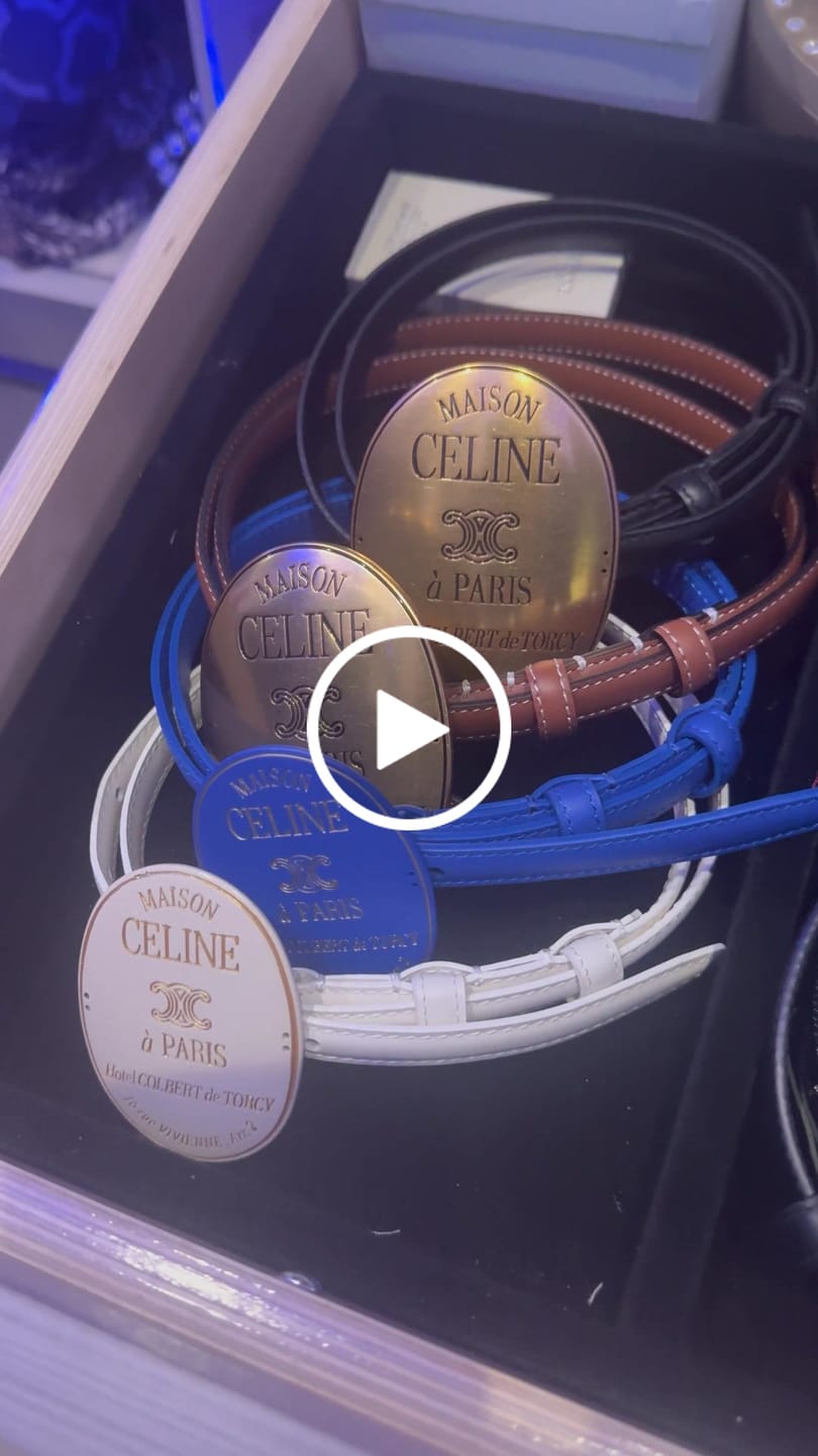 Customer video review of CL Triomphe Oval Buckle Belt 1.3cm Cowhide 211363