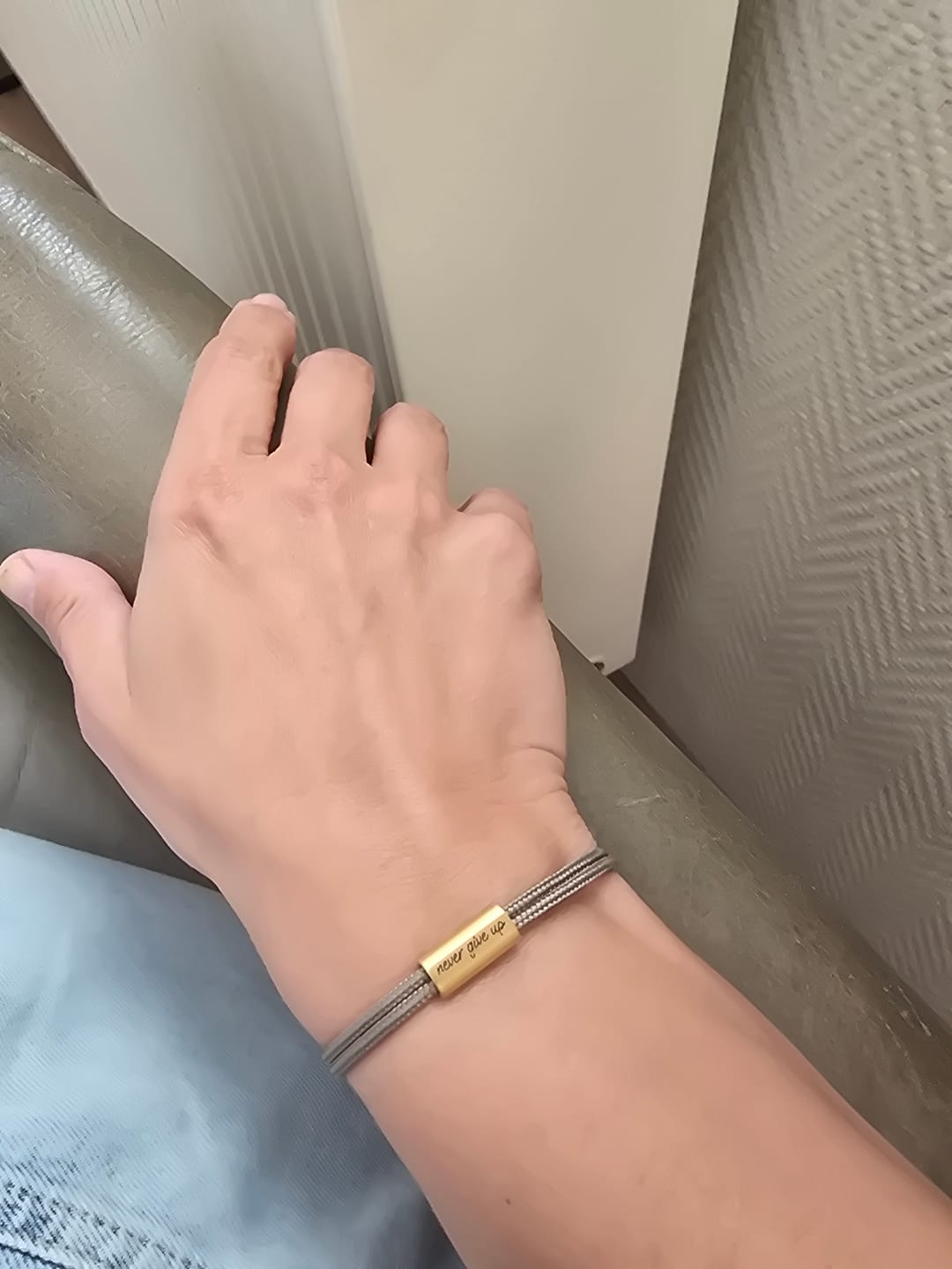 Customer photo review of Gravur Armband LOVE KOORDINATEN dezent