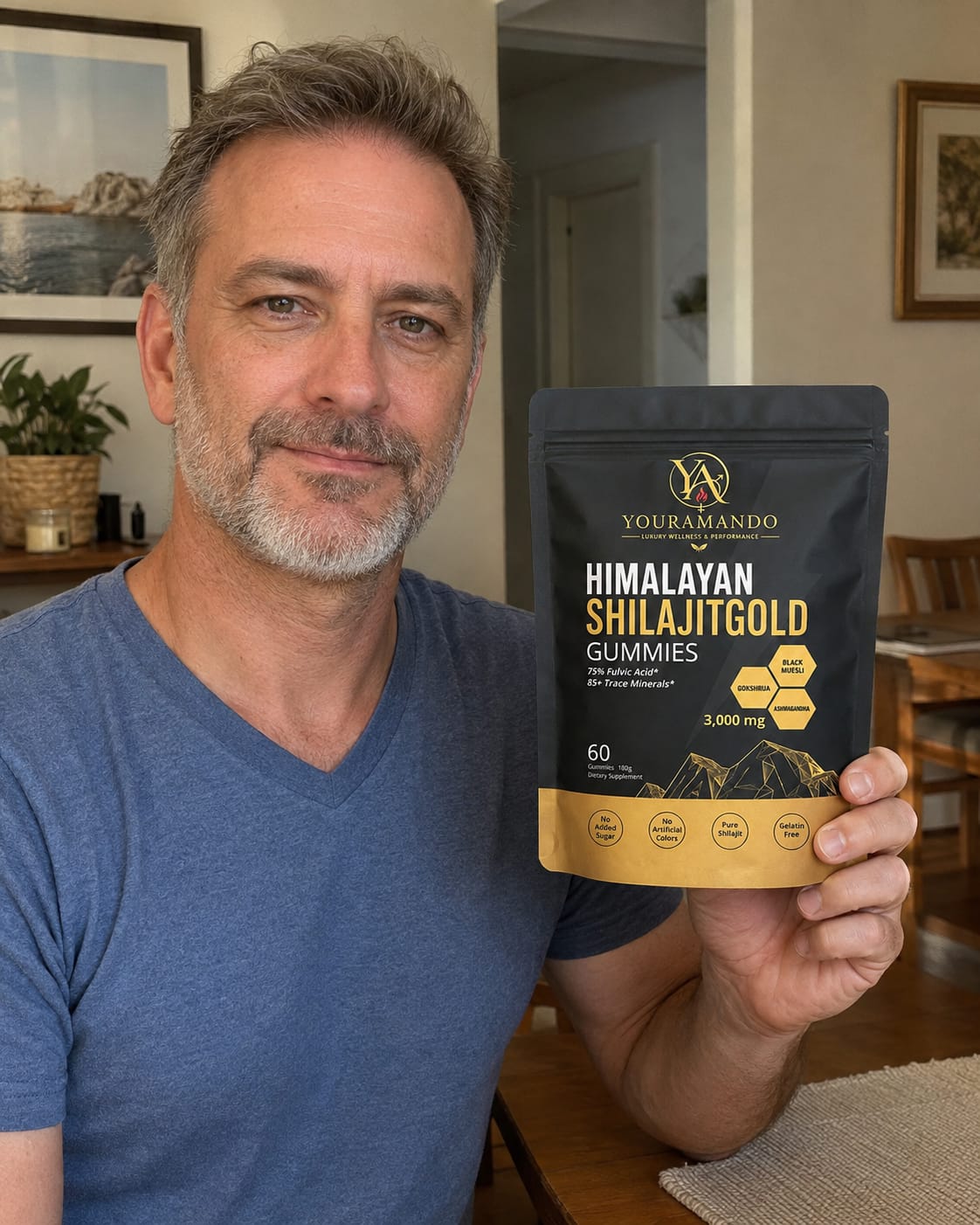 Customer photo review of Your Amando Shilajit Gold Gummies for Men