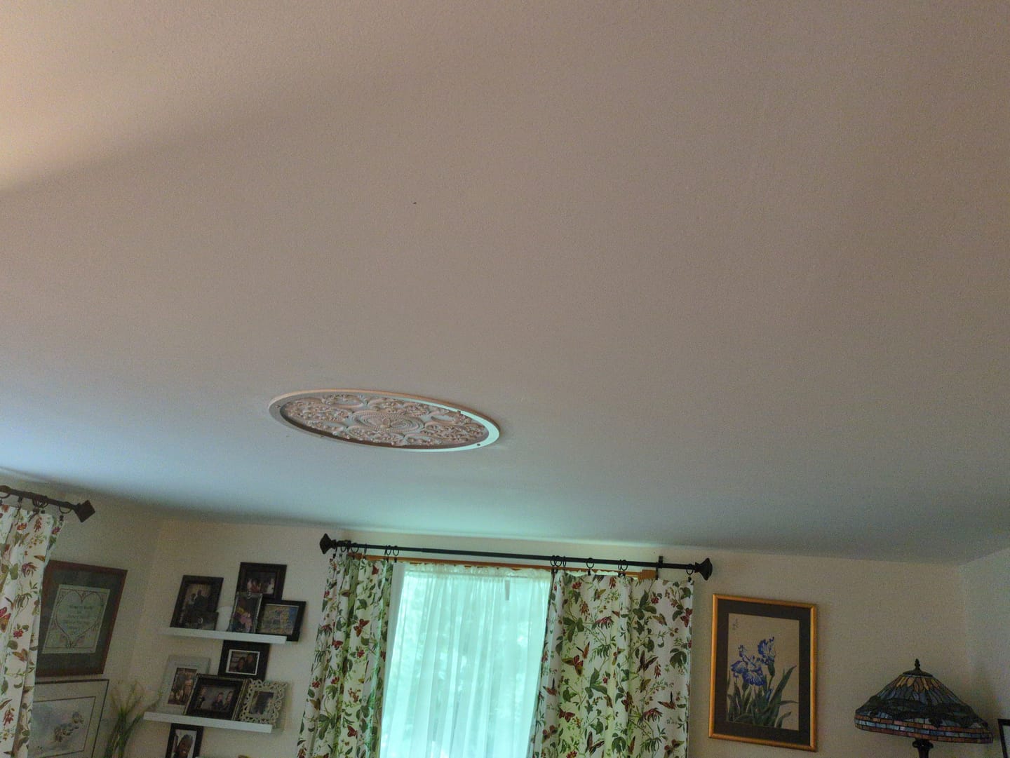 Customer photo review of Decorative French White Medallion LED Flush Mount Light