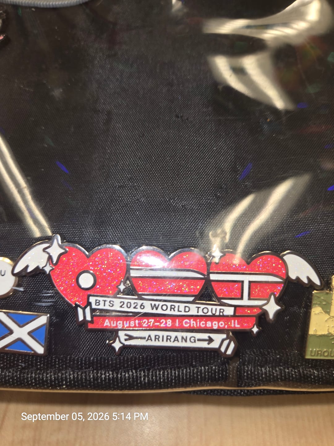 Customer photo review of BTS 2026 City Tour Pin