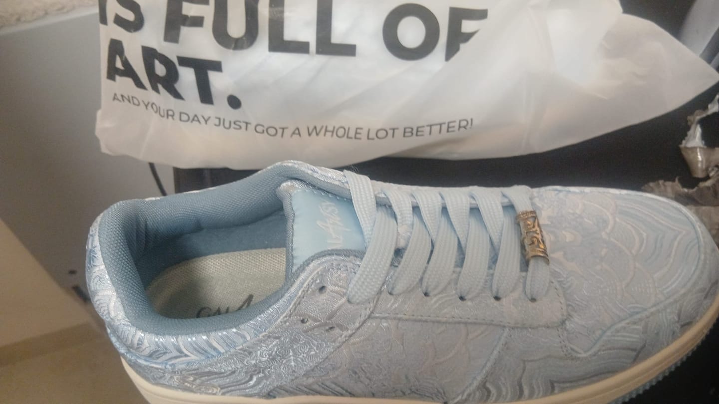 Customer photo review of Nihonga inspired Silk Sneakers