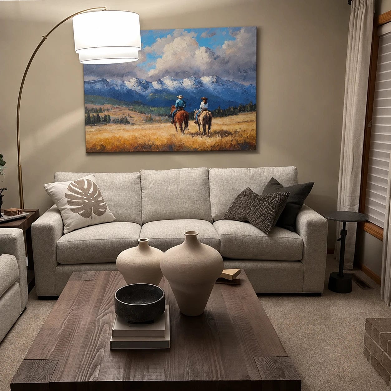 Customer photo review of Western Landscapes Art｜Riders Beneath the Mountains