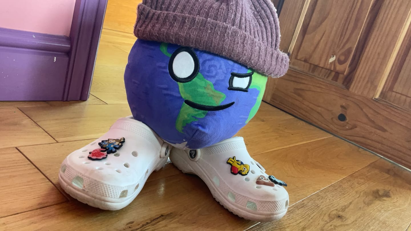 Customer photo review of The SolarBalls Earth Plush