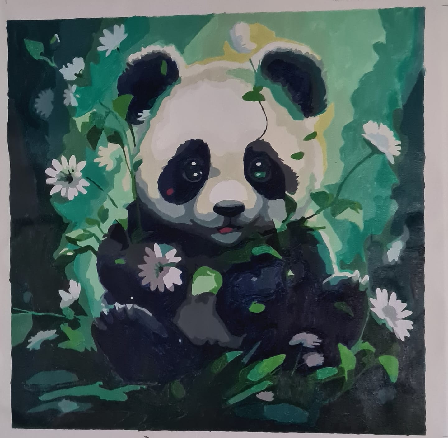 Customer photo review of Malen nach Zahlen - Panda isst