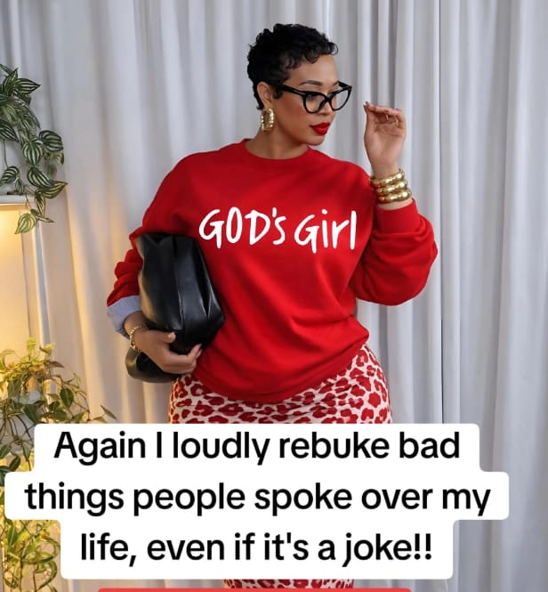 Customer photo review of Women's GOD's Girl Round Neck Sweatshirt