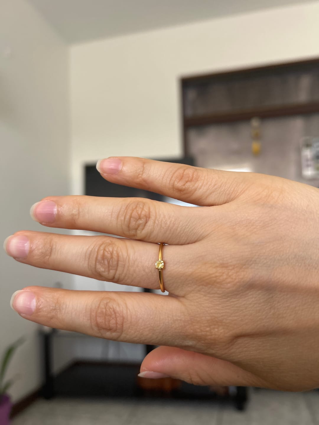 Customer photo review of August Birthstone 18K Gold Ring