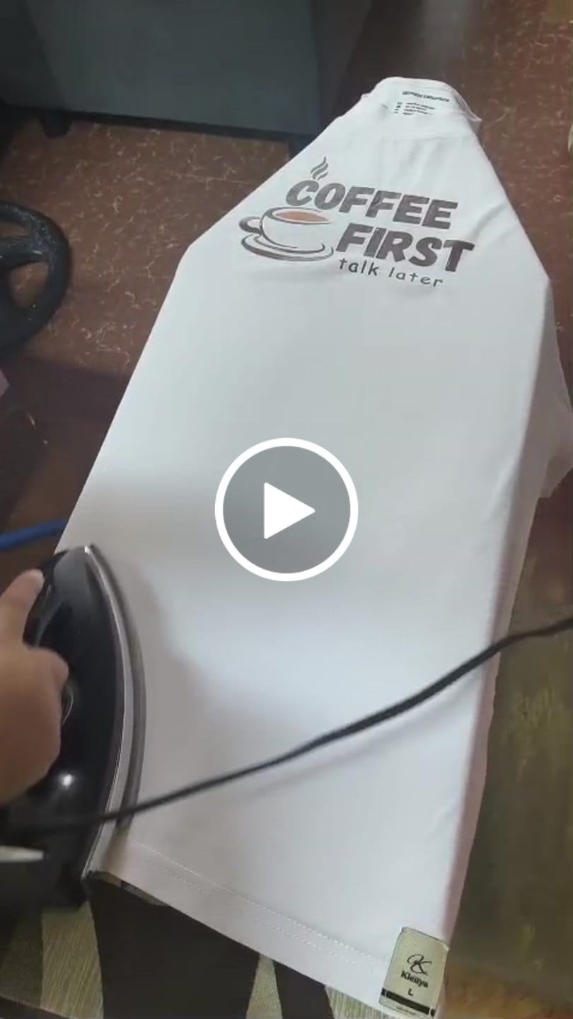 Customer video review of Coffee First, Talk Later Oversized Tee - 100% Premium Cotton