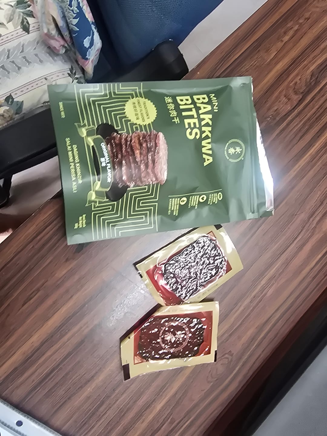 Customer photo review of BITE SIZE BAKKWA- ORIGINAL FLAVOUR (100G)