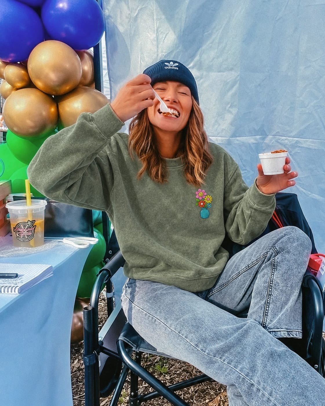 Customer photo review of Good Enough Looks Good on Me Washed Sweatshirts