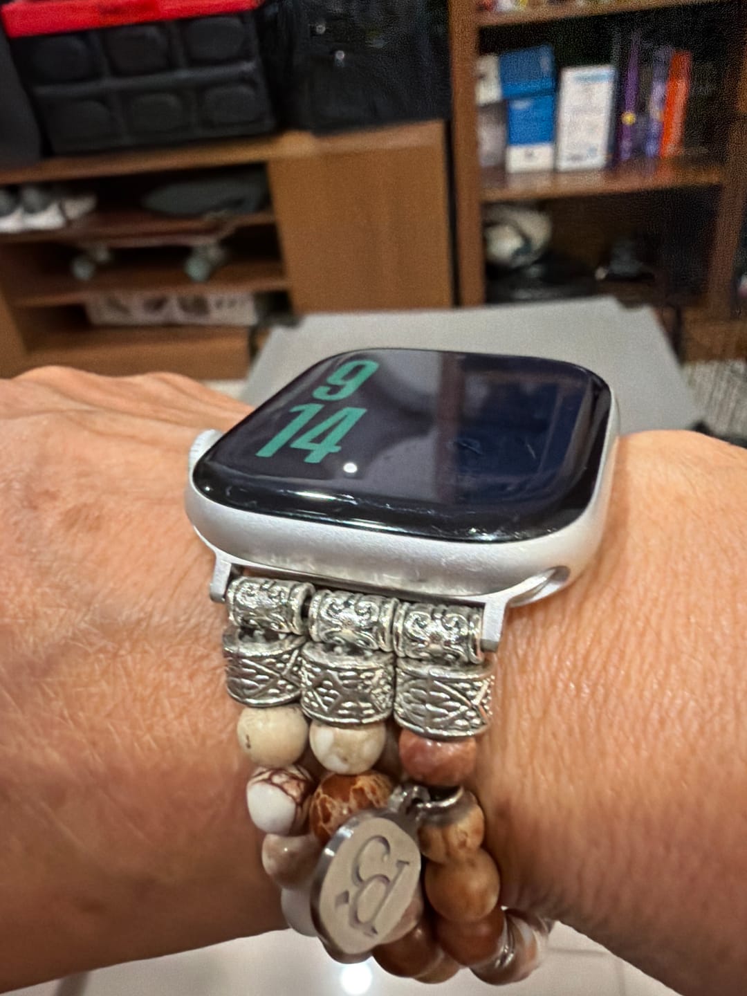 Customer photo review of Imperial Earth Jasper Apple Watch Strap