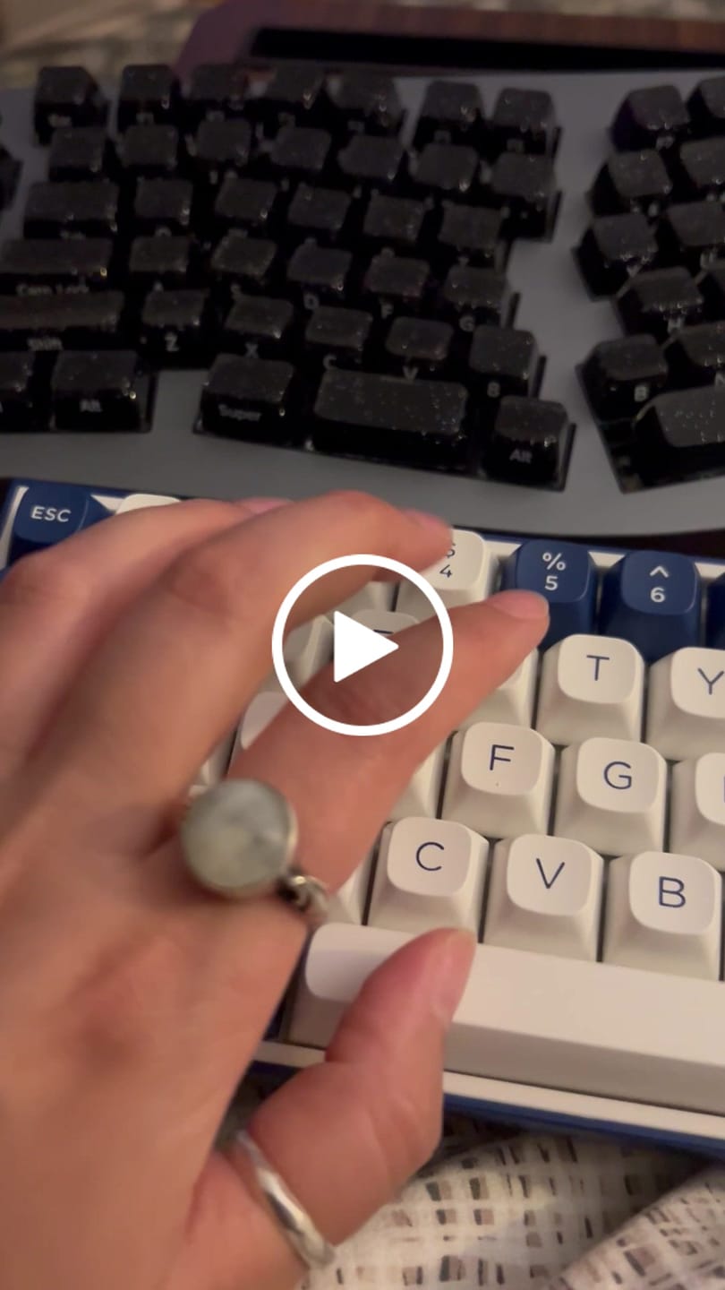 Customer video review of KiiBOOM Mossy Silent Mechanical Switch Set