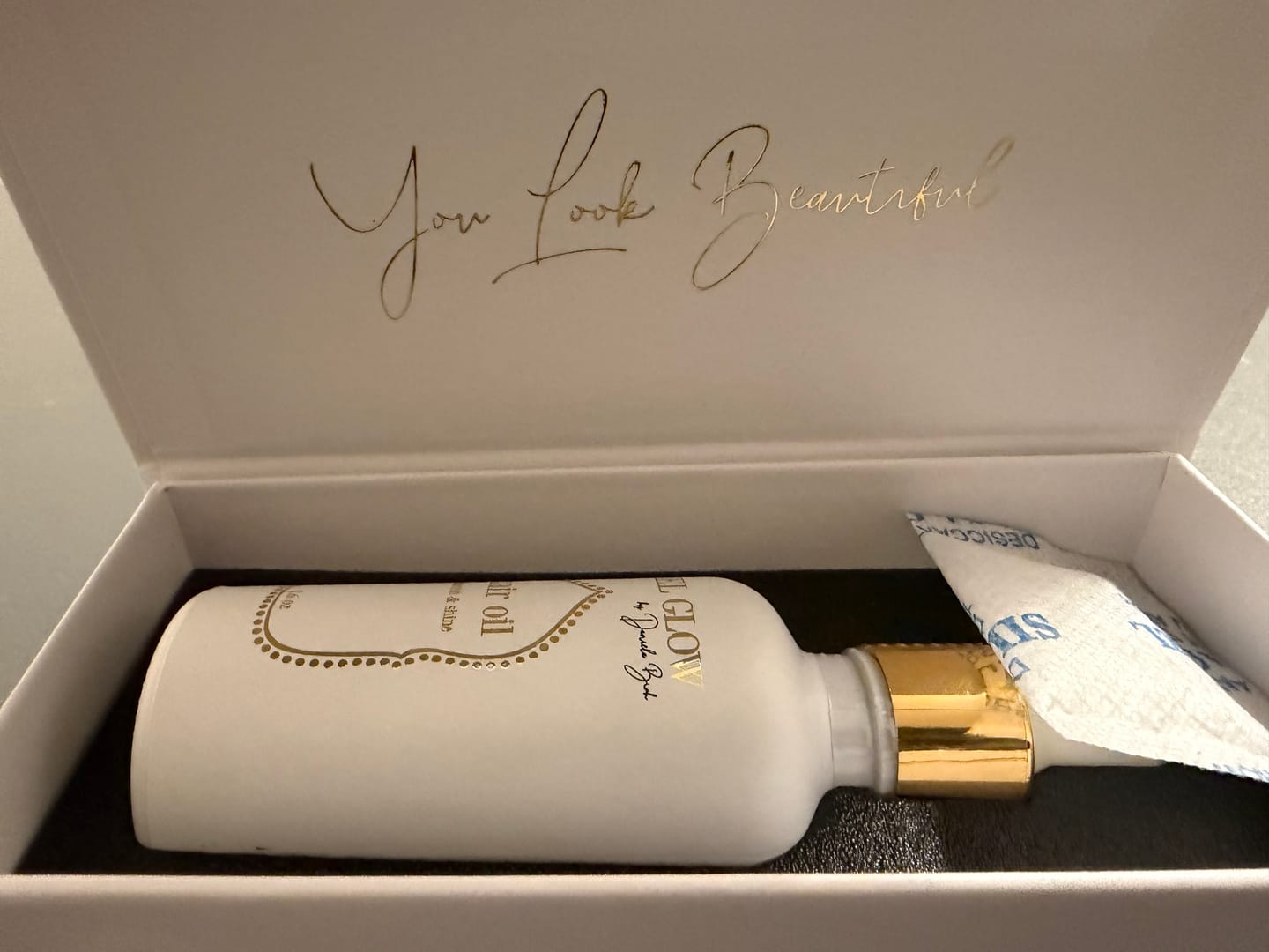 Customer photo review of Nourish & Shine Hair Oil