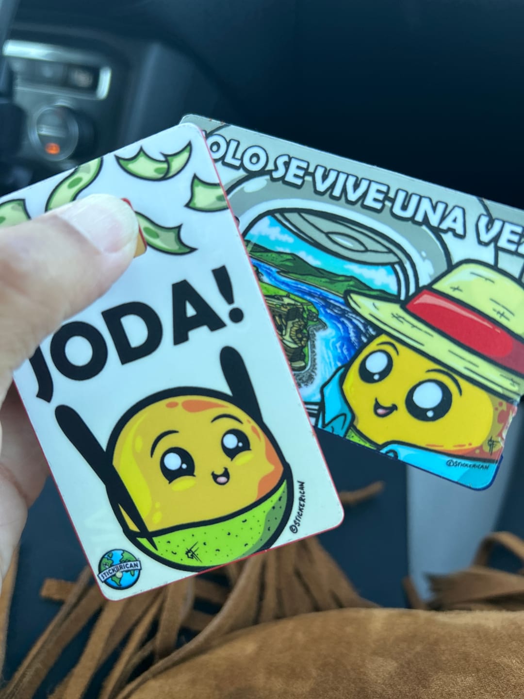 Customer photo review of Que Se Joda - Sticker para Tarjeta de Crédito