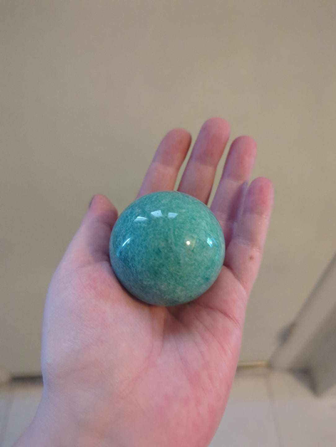 Customer photo review of Natural Amazonite Sphere