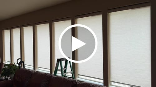 Customer video review of SmartWings Motorized Light Filtering Roller Shades 70% Blackout Linen