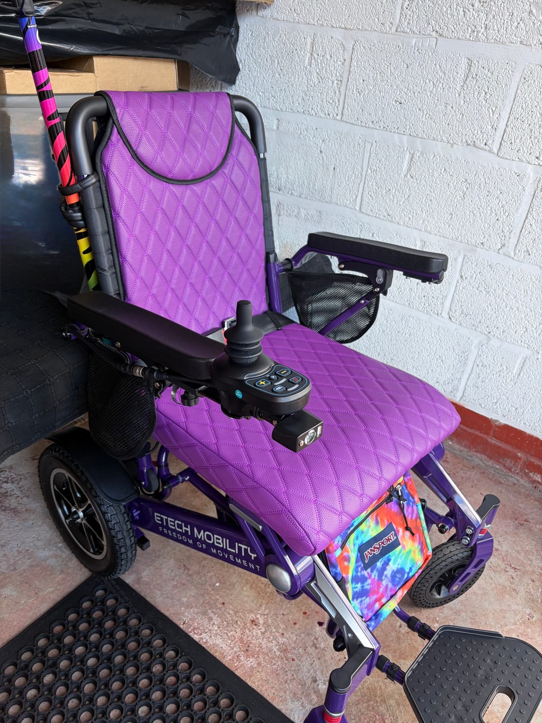Customer photo review of Luxury Leather Seat Cushion Cover for Freedom Pro, Freedom Elite, Y20 Luxe and Voyager 185 Electric Wheelchair