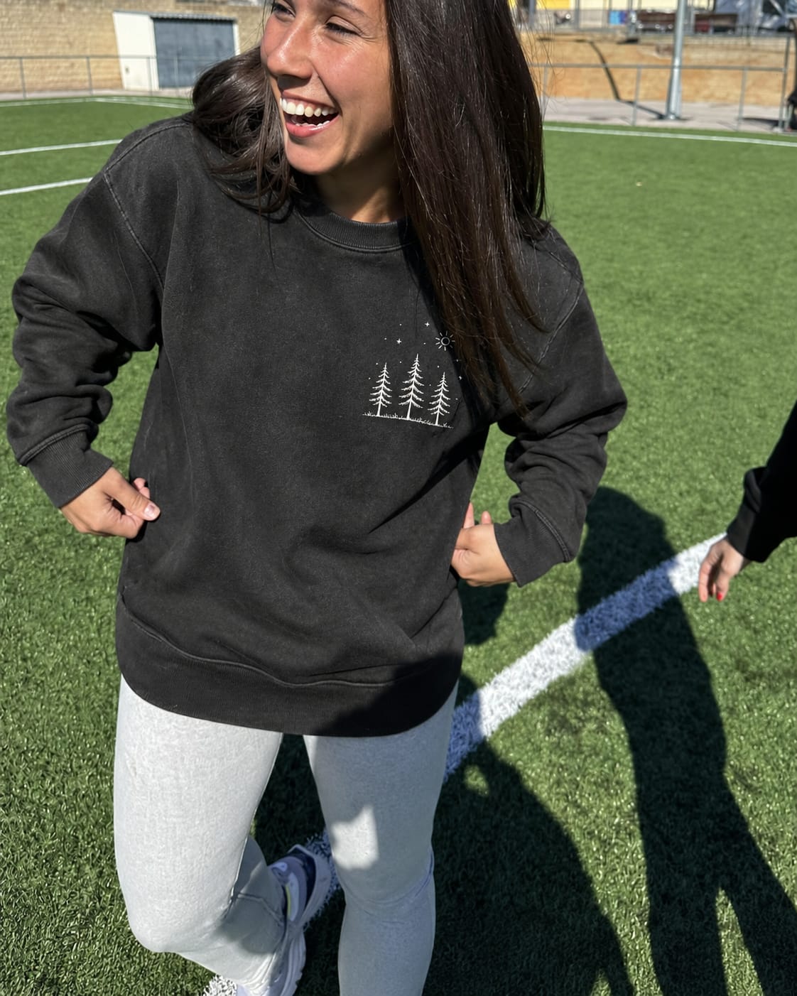 Customer photo review of Take Me Outside Washed Graphic Sweatshirt