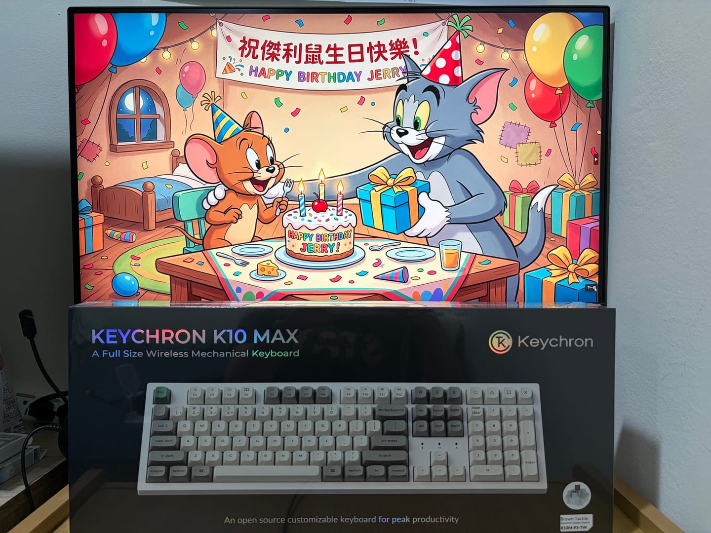 Customer photo review of Keychron K10 Max QMK無線機械式鍵盤(注音版本)