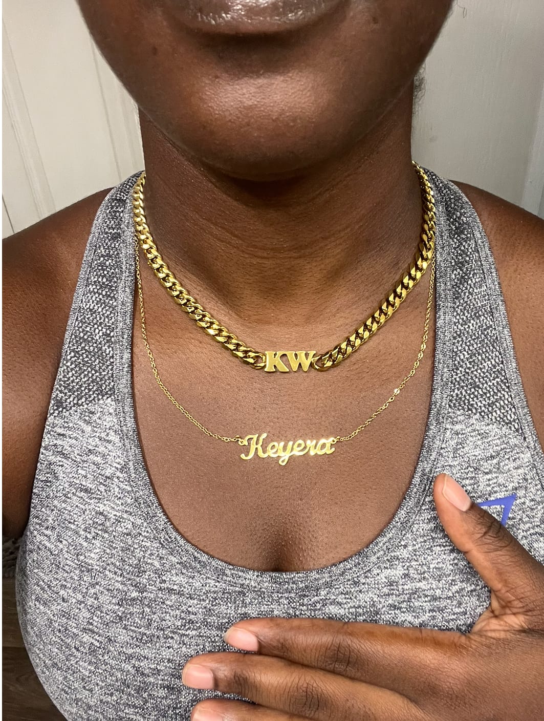 Customer photo review of Custom Name Necklace
