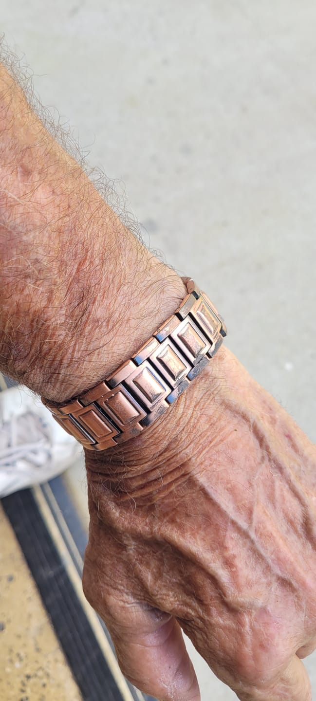 Customer photo review of Mens Adjustable Copper Magnetic Ring