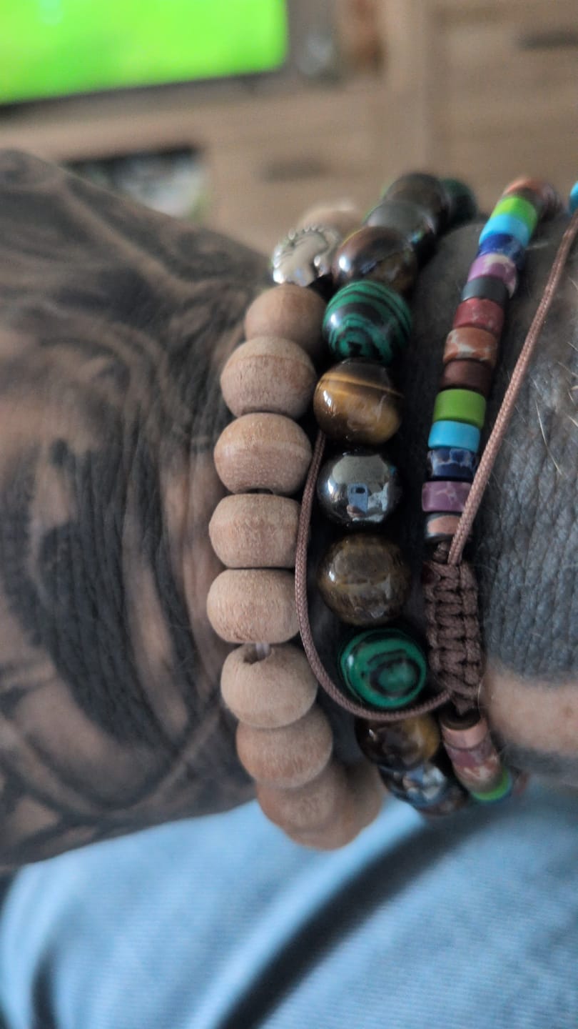 Customer photo review of »Erdung« Blockadenlöser-Armband aus Malachit, Hämatit und Tigerauge inkl. abgebrochenem Stern