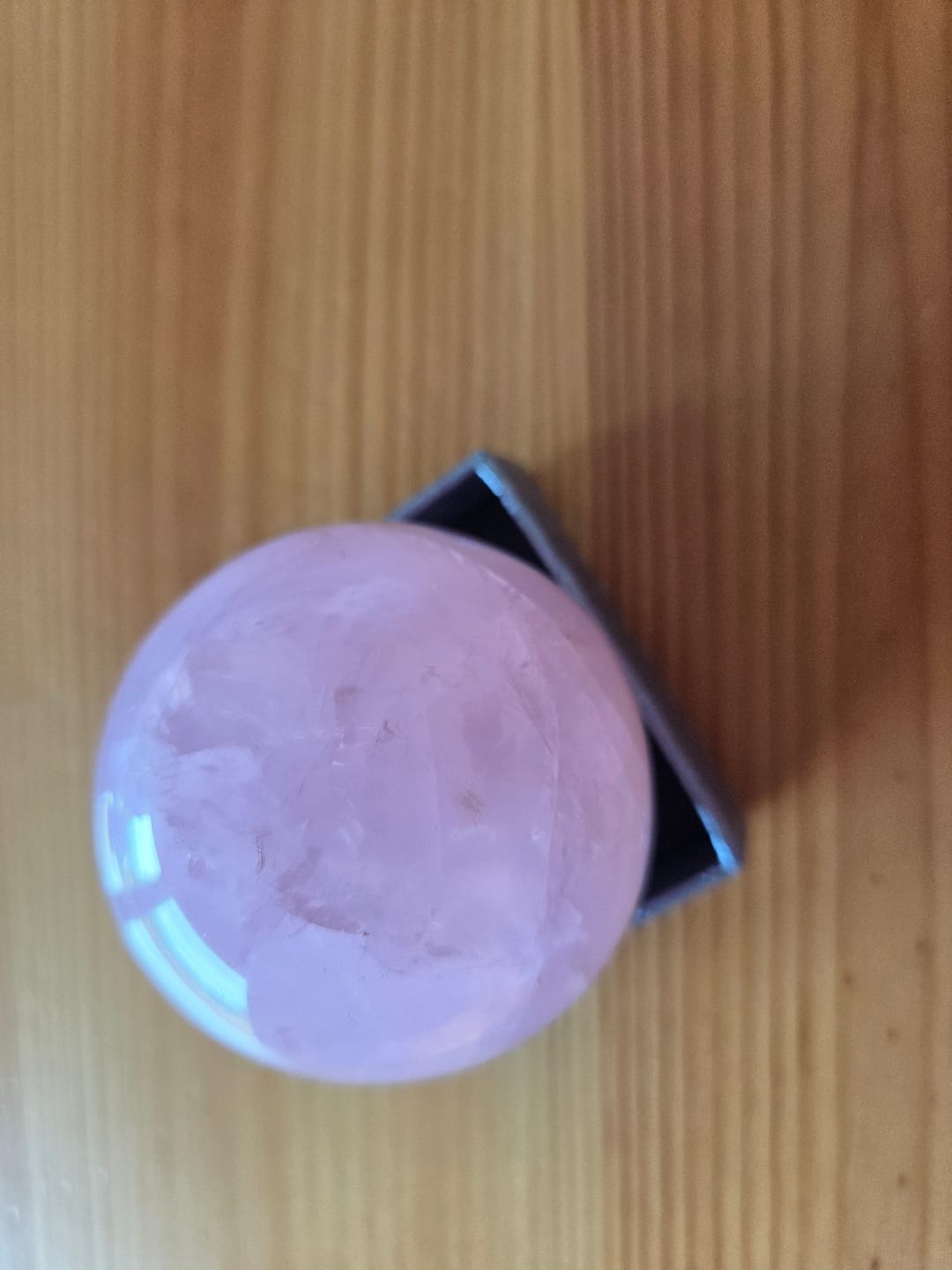 Customer photo review of Quartz Rose Sphere