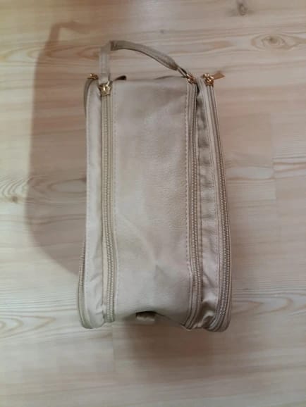 Customer photo review of Large Capacity PU Leather Travel Makeup and Toiletry Bag
