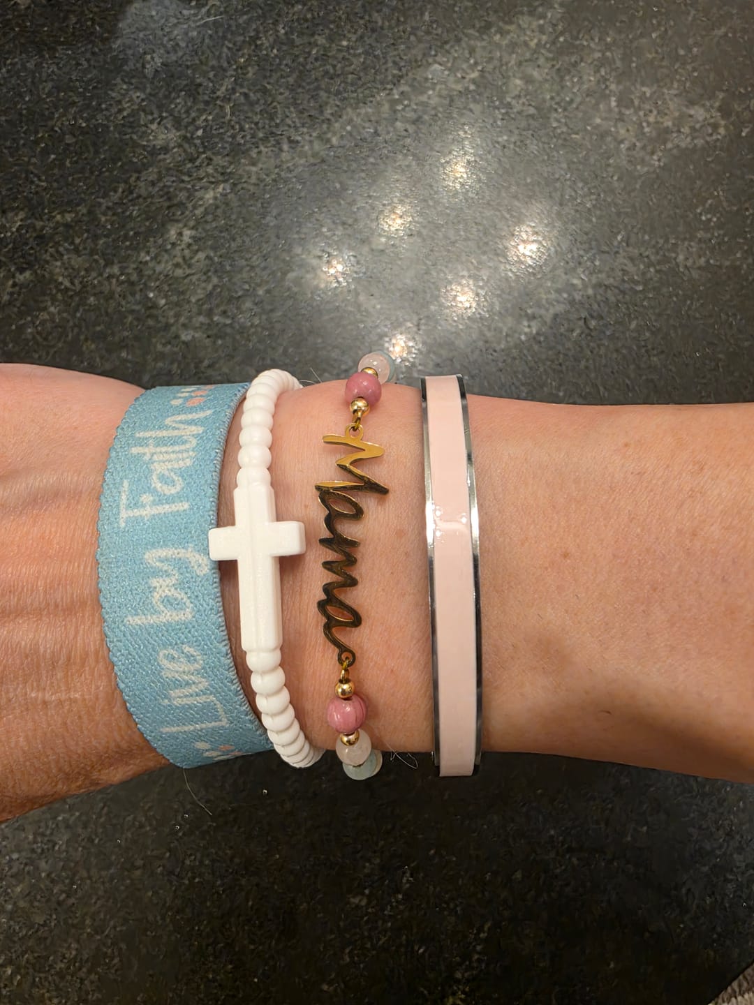 Customer photo review of Mama Healing Crystal Bracelet