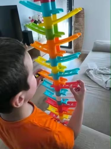 Customer photo review of RaceCascade™ – Stackable Car Racing Tower