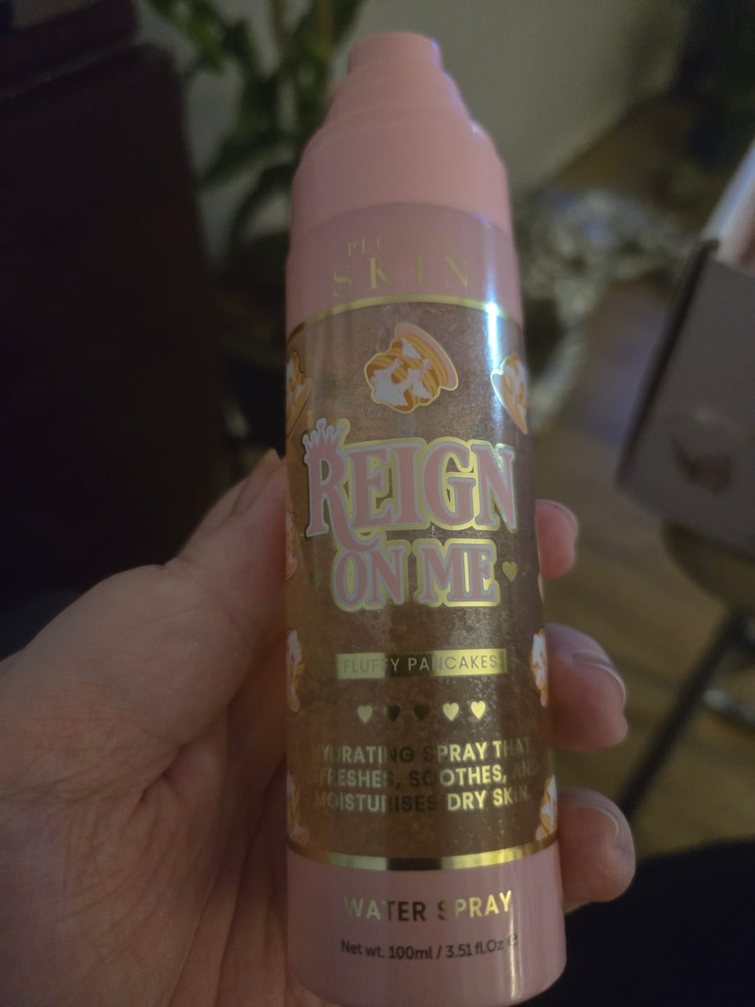 Customer photo review of Reign On Me Hydrating Facial Water Spray