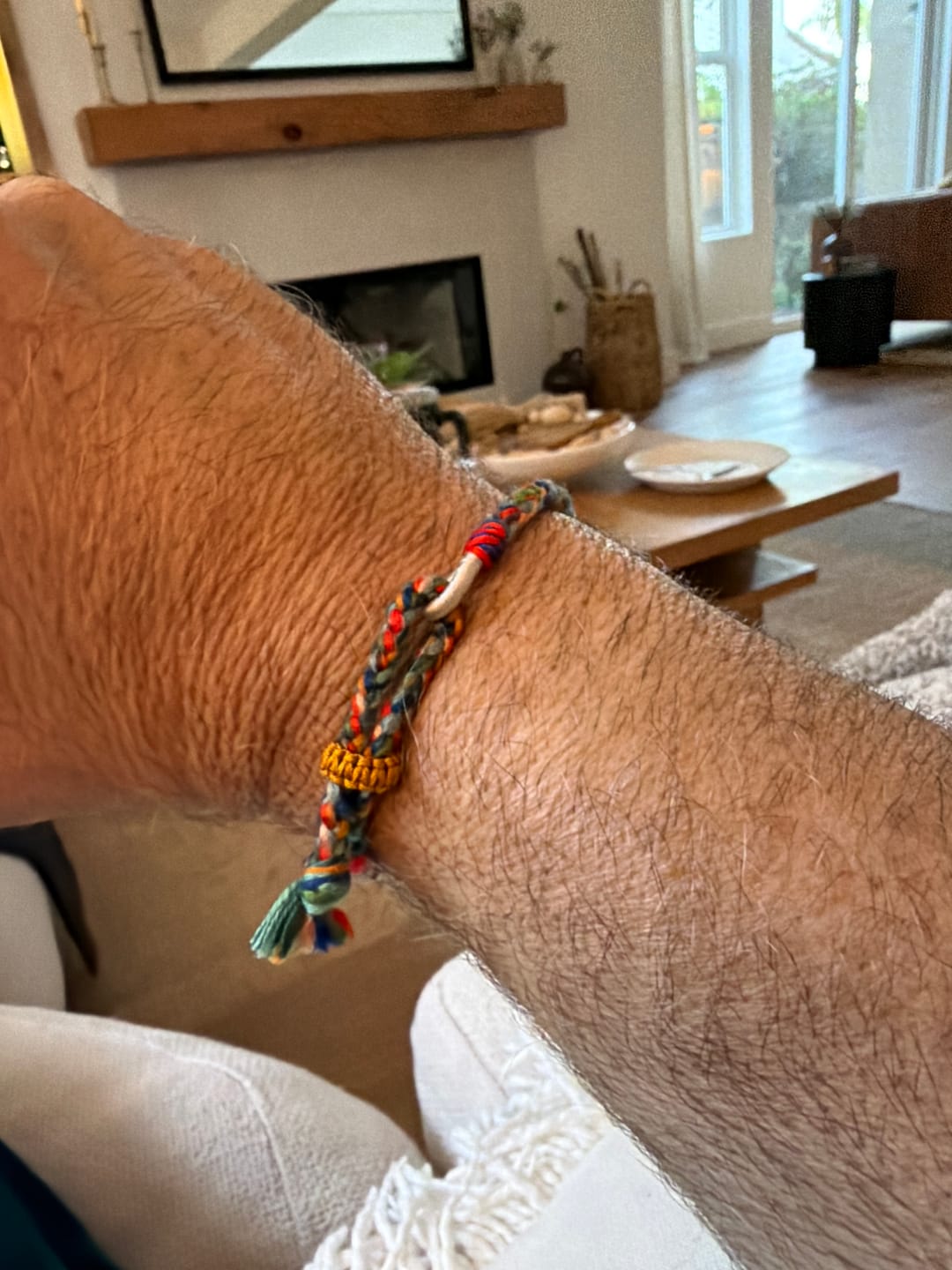 Customer photo review of Good Fortune Harmony Five Sacred Colors Tibetan Cotton Rope Bracelet