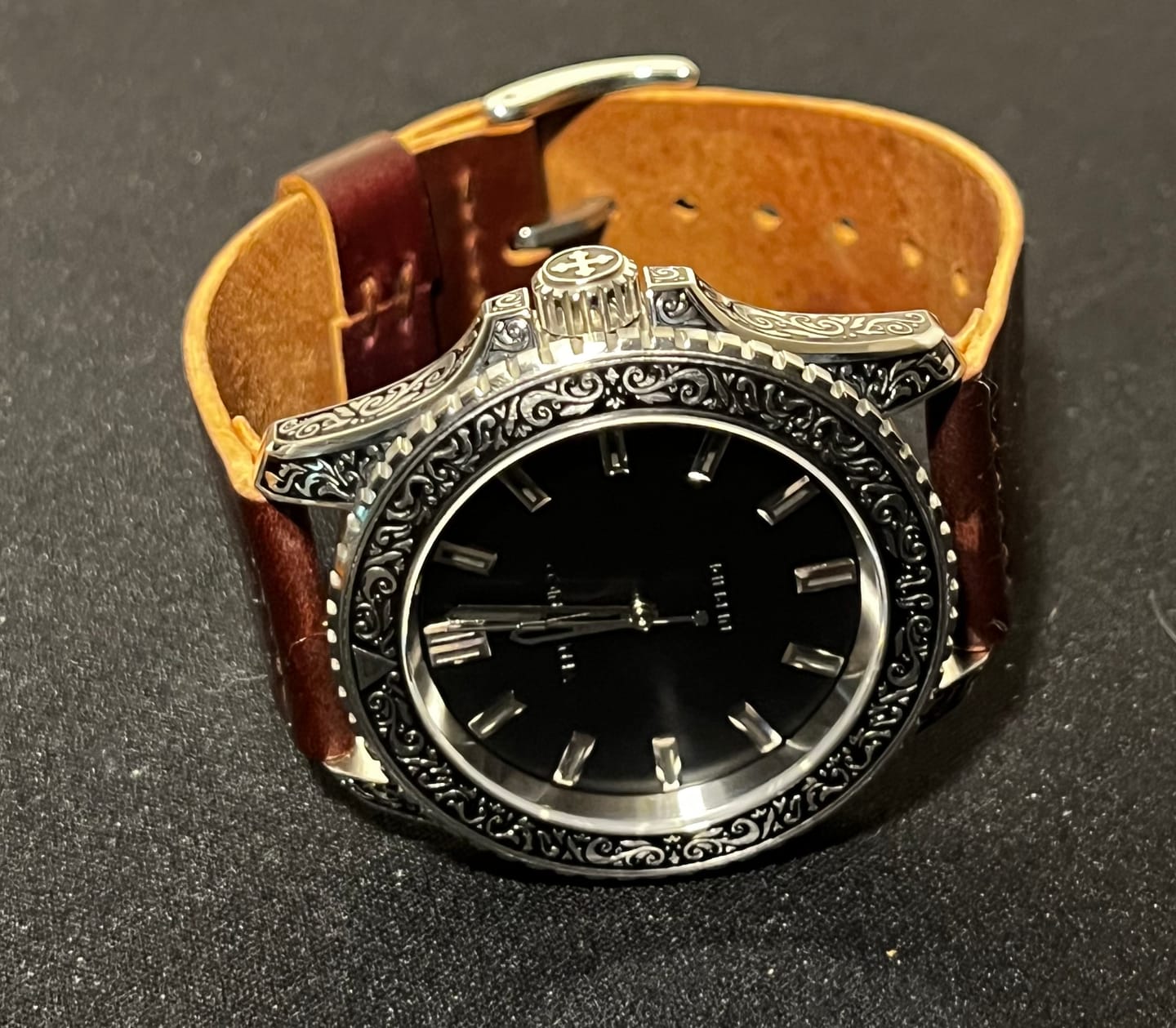 Customer photo review of Build Your Own Potomac Leather Watch Strap