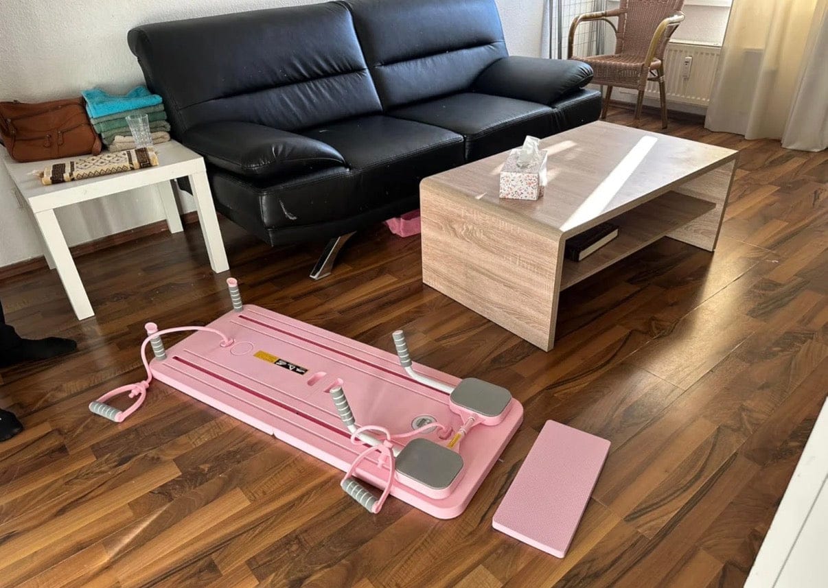 Customer photo review of Flovira Pilates Reformer Board