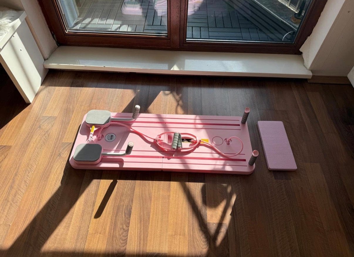 Customer photo review of Flovira Pilates Reformer Board