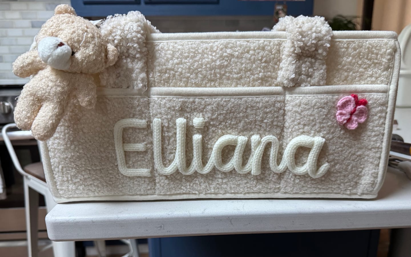 Customer photo review of K&C - Personalized Baby Storage Basket